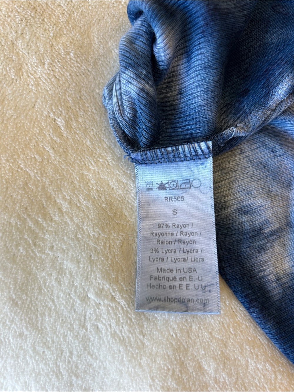 Dolan Sleeveless Tie-Dye Maxi Dress in Blue Size S - Picture 5 of 5